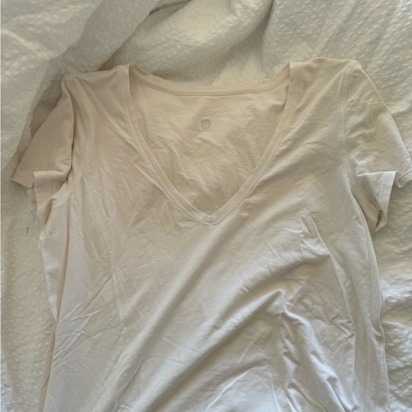 Lululemon white v neck Tshirt - Picture 2 of 2